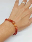 Galaksi Serisi Karnelyan Akik Taşı Tasarım Bileklik thumbnail 2