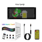 HyMark Programlanabilir 17x7cm Matrix Kayan Yazı Emoji LED Ekran Tabela Araba Bluetooth APP Kontrol USB LED - 6