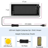 HyMark Programlanabilir 17x7cm Matrix Kayan Yazı Emoji LED Ekran Tabela Araba Bluetooth APP Kontrol USB LED - 5