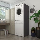 Kenzlife çamaşır-bulaşık makinesi dolabı borya gri 180*70*60 banyo kapaksız arkalıksız - 1