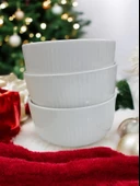 Evmutfak porselen 6 li çerez kahvaltı tabağı mini 10 cm çerezlik ve kahvaltılık kase krem renk - 3