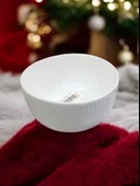 Evmutfak porselen 6 li çerez kahvaltı tabağı mini 10 cm çerezlik ve kahvaltılık kase krem renk - 2