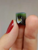 Turmalin Taşı Koyu Yeşil Renk (Verdelit) Kütle Ham Parça 1-1.49 gram Aralığı (54694) thumbnail 6