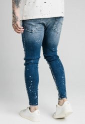 SikSilk Distressed Riot Erkek Kot Pantolon Mavi - 2