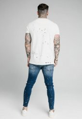 SikSilk Distressed Riot Erkek Kot Pantolon Mavi - 4