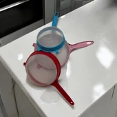 3 lü Plastik Un ve Süt Süzgeci, Katı ve Sıvı Gıdalar İçin Süzgeç Seti - 6