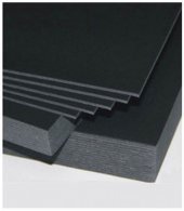 10 ADET SİYAH MAKET KARTONU 3 mm KALINLIK 50X70 - 1