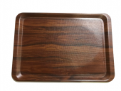 AHŞAP DESENLİ KAYMAZ YÜZEY SERVİS TEPSİSİ 37 x 53 - 1