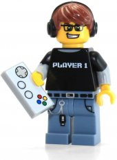Lego Minifigür - Seri 12 - 71007 - Video Game Guy - 1