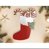 Noel Çorabı Şeklinde Sunumluk - Yılbaşı, Noel, Özel Etkinlik, Sunumluk - 3