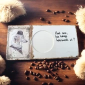 Patili Dostlarımız Kahve & Çay Sunumluğu - Ahşap Sunumluk - 2