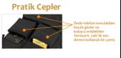 Protector Plus Çok Gözlü Postacı Çanta (Siyah) - 5
