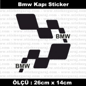 Bmw sticker yan kapı şerit tuning model set etiket 2li siyah - 1