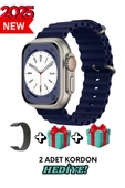 Apple iPhone 16 PRO Uyumlu Akıllı Saat Watch ULTRA2 49MM Kordon Hediyeli - Son Versiyon - 1
