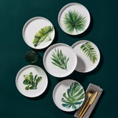 GÜRAL PORSELEN Bilbao 6 Kişilik 21 cm Pasta Tabağı 3697 Harmoni - 1