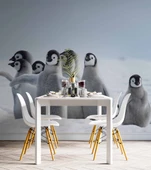 Kutuplar ve Yavru Penguen Manzaralı Duvar Kağıdı - 5