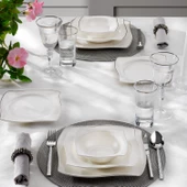 Schafer Bety Yemek Takımı 48 Parça-Platin - 1