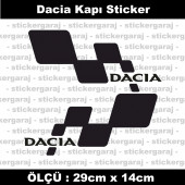 Dacia sticker yan kapı şerit tuning model set etiket 2li siyah - 1