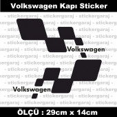 Volkswagen sticker yan kapı şerit tuning model set etiket 2li siyah - 1