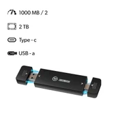 NPO DK01 USB-A/Type-C 1000/900Mb/s 2TB 22x42 M.2 NVMe Taşınabilir Harici SSD - 2