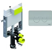 Serel Smooth Asma Klozet İçin Metal Ayaklı Gömme Rezervuar Tam Takım Set thumbnail 5