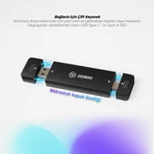 NPO DK01 USB-A/Type-C 1000/900Mb/s 2TB 22x42 M.2 NVMe Taşınabilir Harici SSD - 6