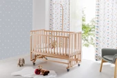 Babywho Bw6050 Erba Doğal Ahşap Bebek Beşiği - Tekerlekli, Sallanır, Kademeli, Anne Yanı Beşik - 70x130cm - 1