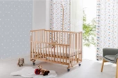 Babywho Bw6050 Erba Doğal Ahşap Bebek Beşiği - Tekerlekli, Sallanır, Kademeli, Anne Yanı Beşik - 70x130cm - 2