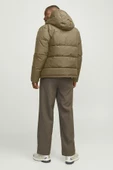 Jack Jones Erkek Elmwood Kapüşonlu Rüzgar Geçirmez Kısa Şişme Mont 12259850 - 7