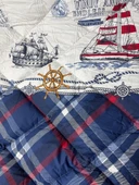 Clasy %100 Pamuk Ranforce Tek kişilik Yorgan Maritime Denizci Gemi Desenli Çocuk Yorgan Mavi - 1