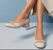 Yaya by Hotiç Bej Kadın Stiletto Klasik Günlük Ayakkabı - 1