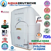 AQUA DEUTSCHE BEYAZ POMPALI MONTAJ DAHİL12 LİTRE 7 FİLTRE 14 AŞAMA SU ARITMA CİHAZI thumbnail 1
