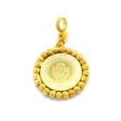 BZ Altın Kaplama Dorikalı Yarım Altınlı Kadın Kolye Ucu TGR-581 - 3