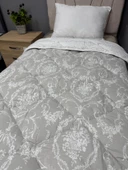 Clasy %100 Pamuk Ranforce Tek kişilik Yorgan Çift Taraflı Miza V1 Kırmızı Çiçekli Desen - 6
