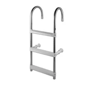 TEKNE MERDİVENİ ALÜMİNYUM 3 BASAMAK KATLANIR PASLANMAZ 84cm thumbnail 1