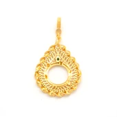 Çeyrek Altın Çerçeveli Kolye Ucu Altın Kaplama TGR-648 thumbnail 2