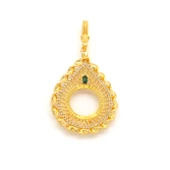 Çeyrek Altın Çerçeveli Kolye Ucu Altın Kaplama TGR-648 thumbnail 1