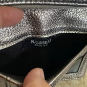 Pull Bear Metalik Gümüs Cüzdan Kartlık - 6