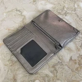 Pull Bear Metalik Gümüs Cüzdan Kartlık - 3