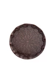 Anatolian Tepsi Altılı - Yuvarlak Dalgalı Metal - Antik Bakır - 1