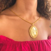 BZ Altın Kaplama Dualı Kolye Ucu TGR-189 - 2