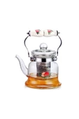 Anatolian Cam Isıya Dayanıklı Cam Çaydanlık 900ml Turuncu - 1