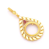 Çeyrek Altın Çerçeveli Kolye Ucu Altın Kaplama TGR-642 thumbnail 3