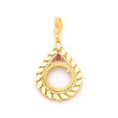 Çeyrek Altın Çerçeveli Kolye Ucu Altın Kaplama TGR-642 thumbnail 1