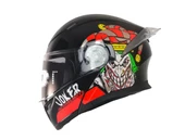 FREE-M 965 JOKER SİYAH-KIRMIZI ÇENE AÇILIR KASK thumbnail 1