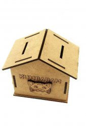 Ahşap Kumbara Maketi - 3 Boyutlu Ahşap Maket - 1