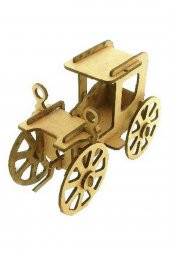 Ahşap Klasik Araba Maketi - 3 Boyutlu Ahşap Meket - 1