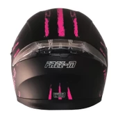 FREE-M 965 PINK ZEBRA MAT SİYAH-PEMBE ÇENE AÇILIR KASK thumbnail 4