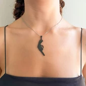 BZ 316L Çelik Tabanca Şeklinde Kolye Ucu TGR-573 - 2