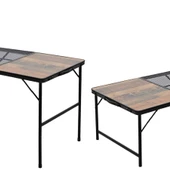 Eazy Katlanır Kamp Masası Izgaralı Ahşap - 3